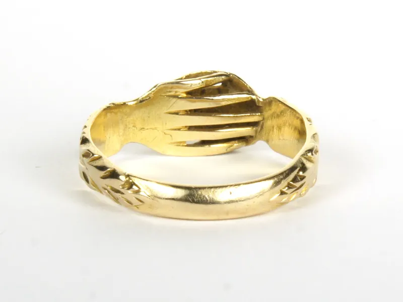 Fede-Ring, gold, Ansicht von oben
