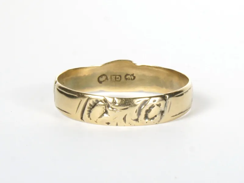 Fede-Ring, gold, von hinten