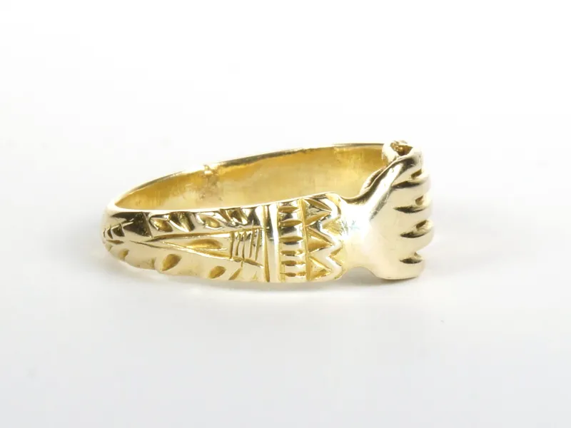 Fede-Ring, gold, Seitenansicht
