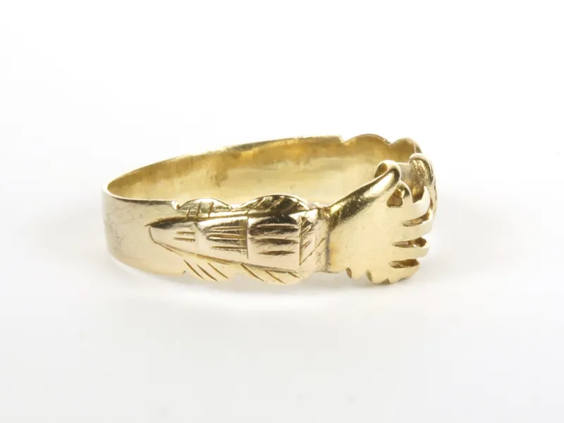 Fede-Ring, gold, Seitenansicht