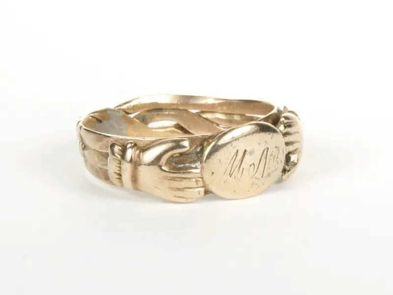 Gimmel-Ring, gold, Ansicht von der anderen Seite
