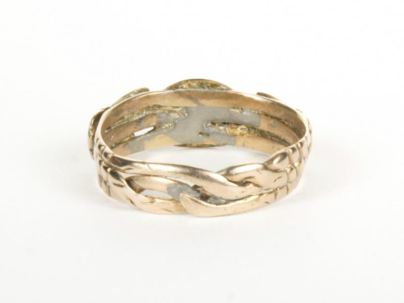 Gimmel-Ring, gold, von hinten