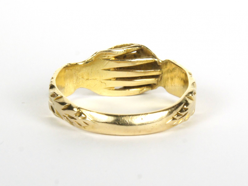 Fede-Ring, gold, von hinten