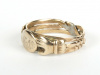Gimmel-Ring, gold, Seite links