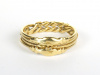 Gimmel-Ring, gold, vorne oben