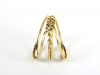 Gimmel-Ring, gold, aufgegklappt